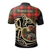 Somerville Modern Tartan Polo Shirt Viking Wolf
